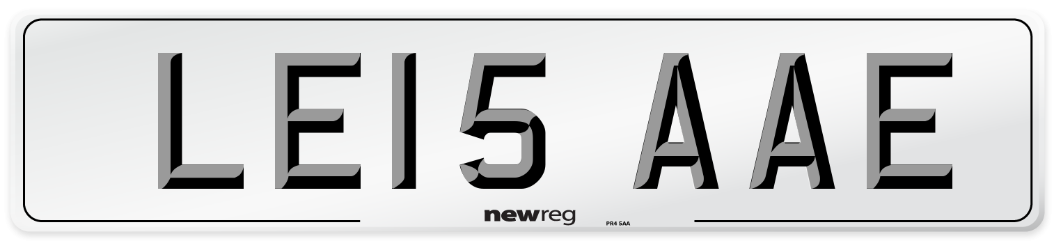 LE15 AAE Number Plate from New Reg